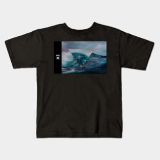 Glitch Art Record Big Wave Surfing Hawaii Kids T-Shirt